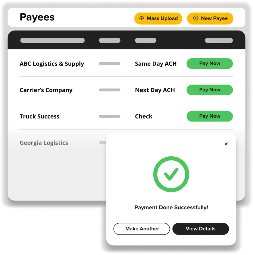RoadSync Pay Payees Portal