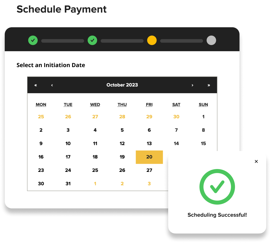 Use RoadSync Pay to schedule payments in advance